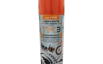 Lubricante con teflón PTFE (politetrafluoretileno).